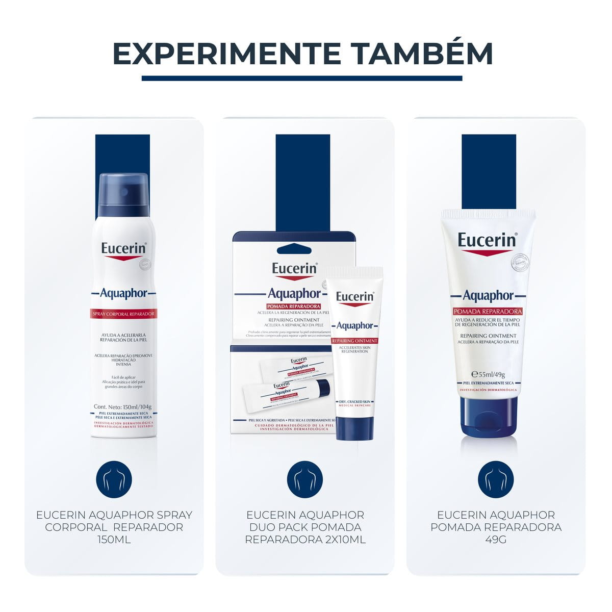Eucerin Aquaphor Spray Corporal Reparador 150ml Hidratação Profunda Pele Sensível