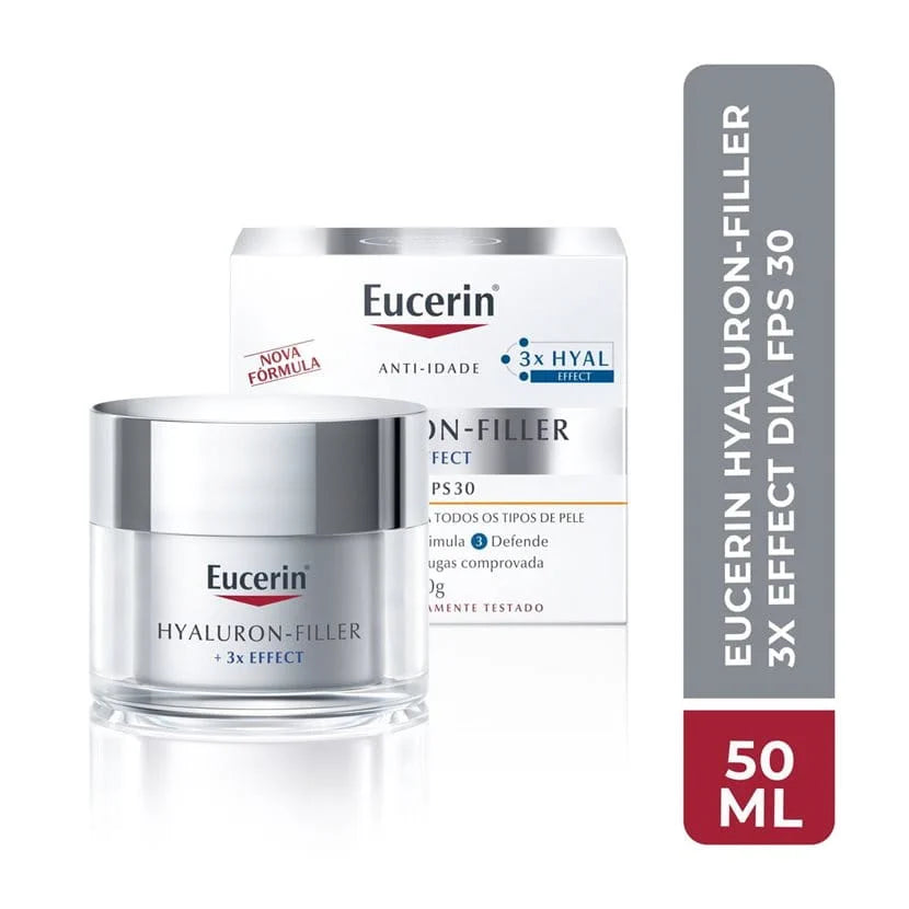 Eucerin Hyaluron-Filler 3x Effect Creme Antirrugas Dia FPS 30 50ml