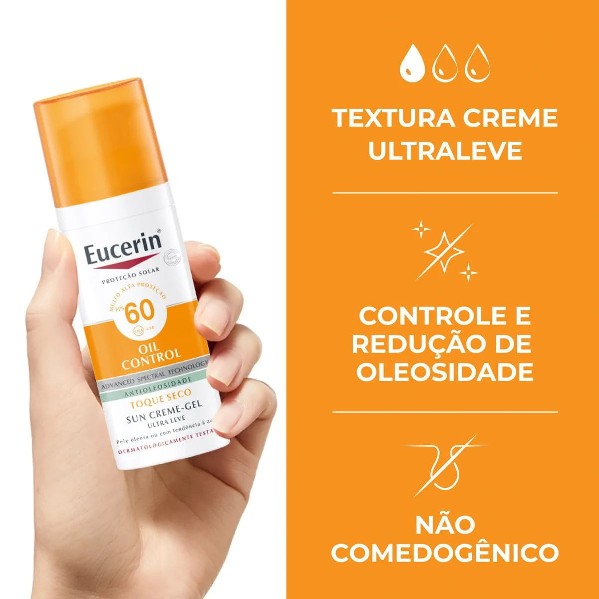 Eucerin Sun Oil Control Gel Creme Facial FPS 60 50ml