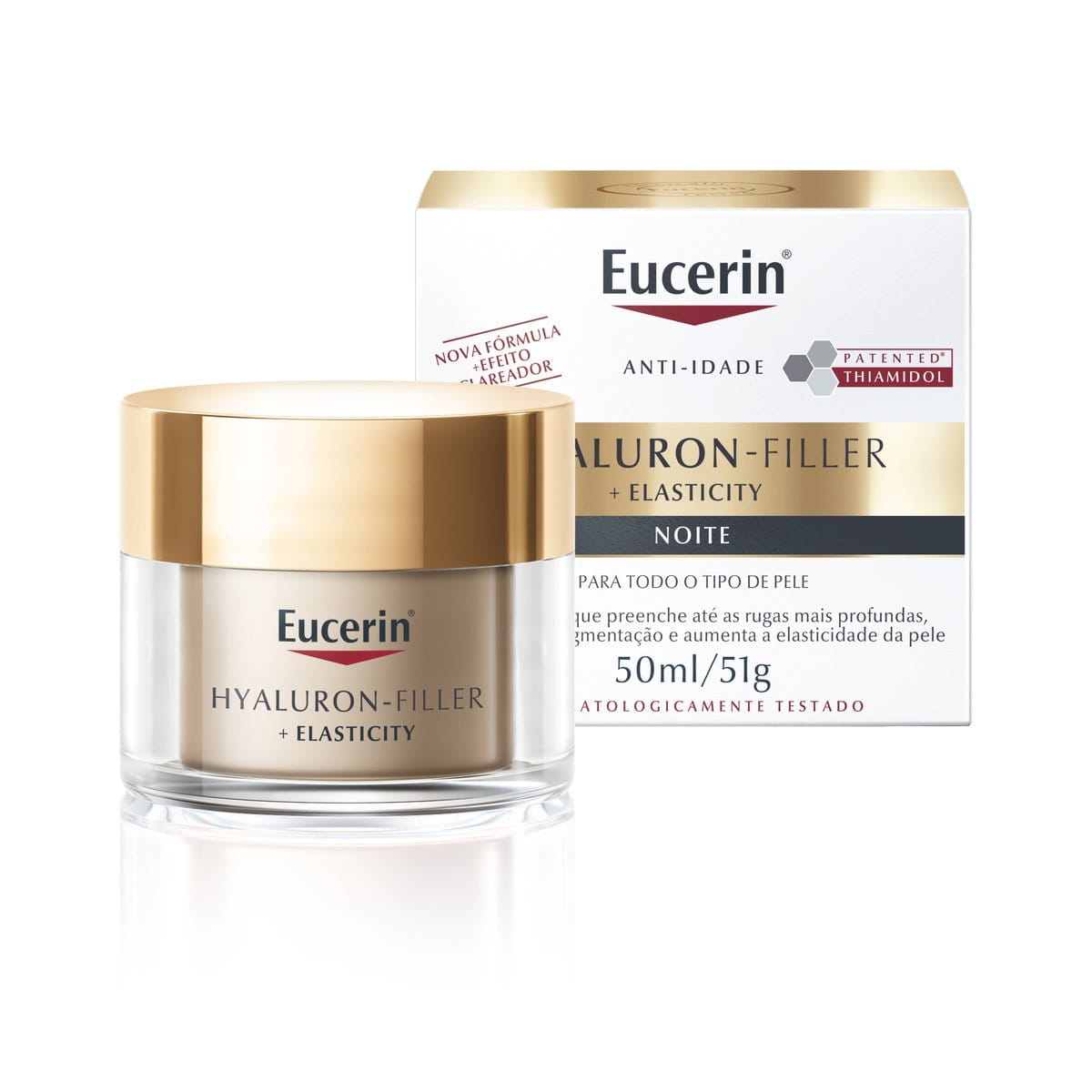 Eucerin Hyaluron-Filler Elasticity Creme Antirrugas Noite 50ml Hidratante Poderoso